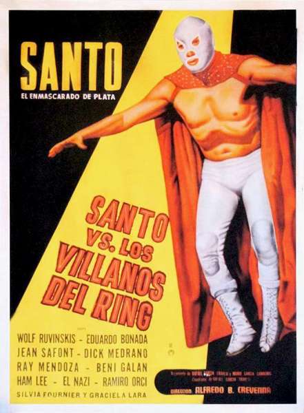 Santo, el Enmascarado de Plata vs. los villanos del ring